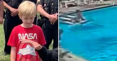 Boy's two-word cheer after being rescued by two lads in pool as adults swam by