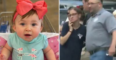 Harlow Freeman's family tearfully hug and jump for joy after kidnapped baby is found