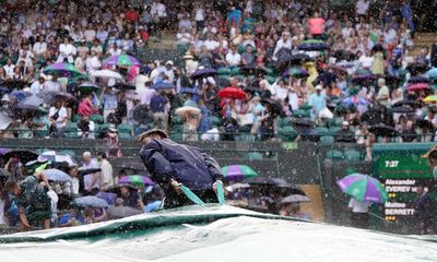 Rain at Wimbledon monitored by rubber duck John Quackenroe