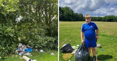 Massive clean-up of tons of waste on Hough End underway with community help