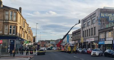 Glasgow fire breaks out in Shawlands with road closed as firefighters tackle blaze
