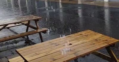 Nottingham baker 'lucky' after heavy rainfall flooded some units at Sneinton Market