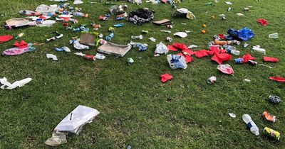 Edinburgh locals fume after group of 'lazy' people leave rubbish strewn in popular park