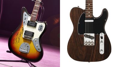 Kurt Cobain-signed 1966 Fender Jaguar, Elvis Presley’s Rosewood Telecaster head up bumper guitar auction