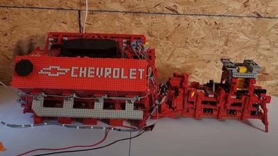 See Lego Chevy 454 V8 Engine And Transmission Run Using 8-Bit Computer