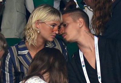 Romeo Beckham shares sweet kiss with girlfriend Mia Regan at Wimbledon