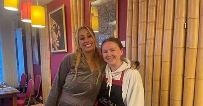 Stacey Solomon dines at cafe near Glasgow as she films Sort Your Life Out series 2