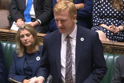 Why are MPs wearing a white flower badge on their lapels at PMQs?