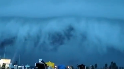 Massive ‘shelf cloud’ formation spotted in Haridwar