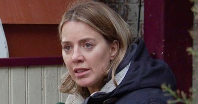 Sally Carman looks worlds away from Corrie character as she reveals tattoo at cast party