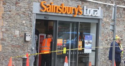 Kingswood Sainsbury's entrance smashed up during overnight crime rampage