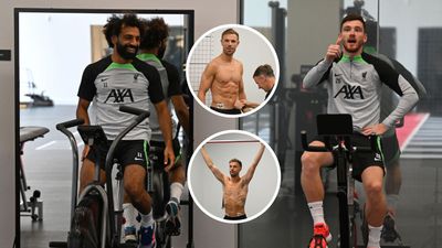 Liverpool stars Mo Salah and Andy Robertson's incredible reaction to Jordan Henderson's body transformation