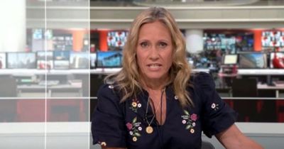 Moment BBC presenter Sophie Raworth forced to clarify Huw Edwards has not resigned