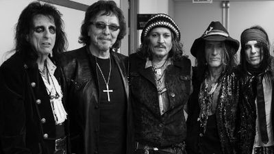 See Tony Iommi become an honoury 'Vampire' as he joins Johnny Depp, Joe Perry and Alice Cooper to perform Black Sabbath's Paranoid in Birmingham