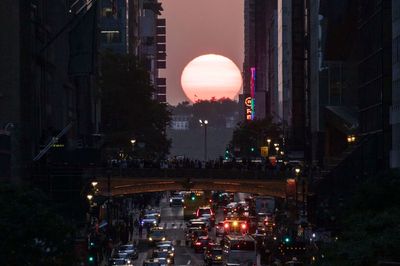 Manhattanhenge fans hope cloudy weather won't obscure NYC's famed sunset phenomenon