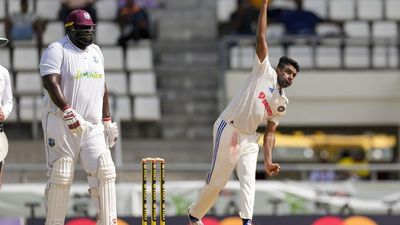 Ashwin takes 5 wickets as India rolls the West Indies for 150, reaches 80-0 in 1st test