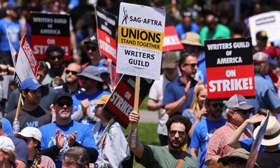 Hollywood actors announce strike in first joint action with writers in more than 60 years