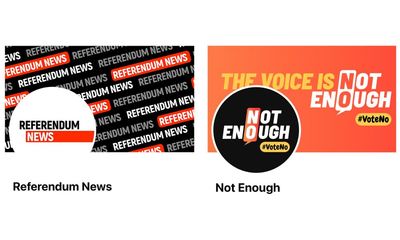 No campaign runs opposite claims on Indigenous voice across different social media pages