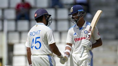 WI vs Ind first Test | Jaiswal gets fifty on debut, Rohit hits half-century as India takes control