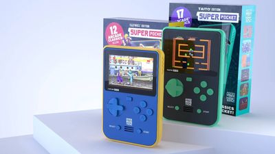 The Super Pocket is a Game Boy style handheld with a cartridge kick