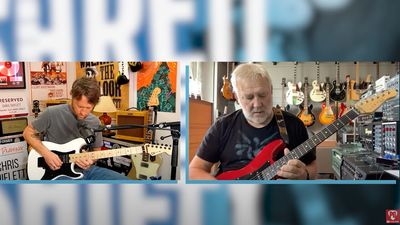 Alex Lifeson teaches Foo Fighters guitarist Chris Shiflett the solo to Rush classic Limelight