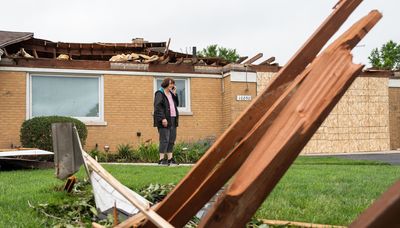 Roofs torn off, trees uprooted, but no known injuries after tornadoes churn across Chicago area