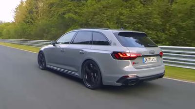 Watch Audi RS4 Avant Competition Plus Lap The Nurburgring Quicker Than Mercedes SLS