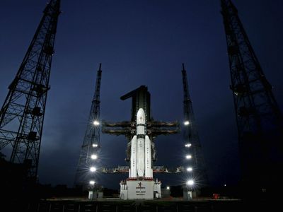 India launches a lander and rover to explore the moon's south pole