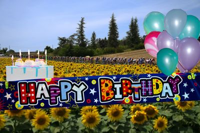 How do Tour de France riders celebrate their birthday at the race?