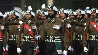 Indian contingent marches in Paris to Sare Jahan Se Accha