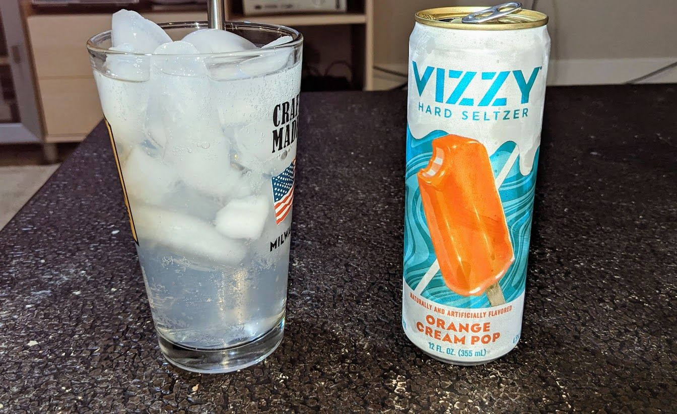 Beverage of the Week Vizzy’s creamsicle hard seltzer…