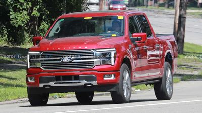 Refreshed 2024 Ford F-150 Platinum Spied Without Any Camouflage