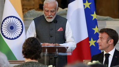French President Macron hosts banquet dinner for Prime Minister Narendra Modi