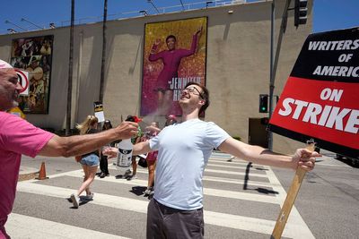 On the picket lines with Hollywood's actors and writers, from LA to New York