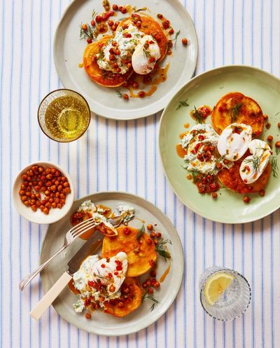 Melissa Thompson’s recipe for chickpea pancakes with herby ricotta