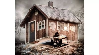 Optical illusion baffles netizens; is the man sitting inside or outside the house?