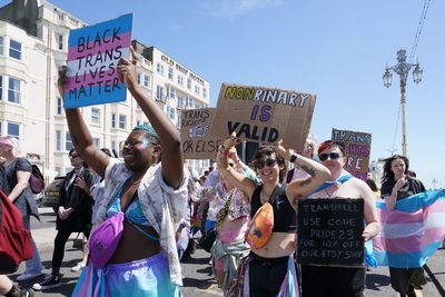 Thousands march in Pride Brighton to celebrate ‘trans joy’ and demand equal rights