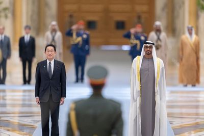 Japan's prime minister visits the UAE as part of a Gulf trip focused on energy and commerce