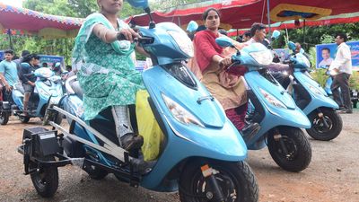 Three-wheel scooters distributed to differently-abled persons in Vijayawada