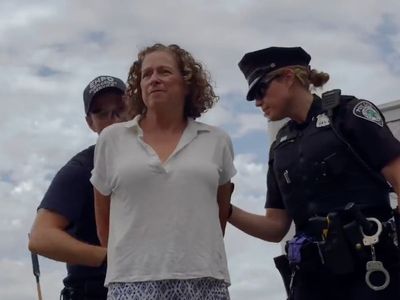 Disney heiress cut from pipe and arrested in climate protest over private jets in the Hamptons