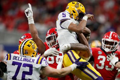 LSU QB Jayden Daniels talks SECCG loss vs Georgia, viral Jalen Carter sack