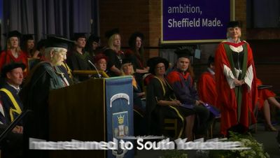 Self Esteem gives emotional speech as she accepts an honorary doctorate from Sheffield University