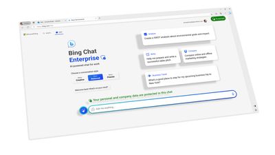 Bing Chat Enterprise won't share your data with Microsoft