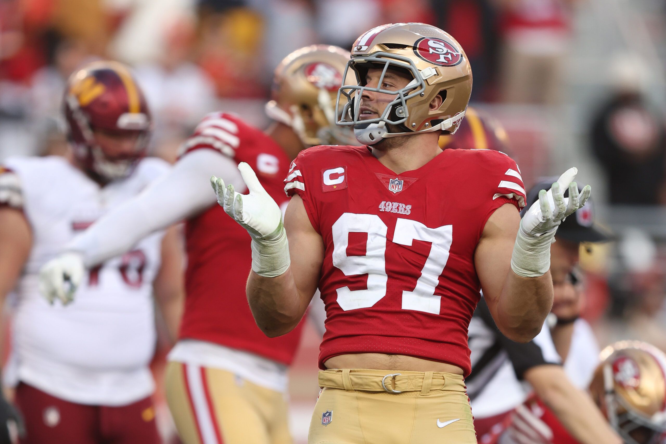 Here's how the 49ers OL looks in 'Madden 24' ratings - BVM Sports