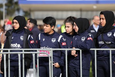 Afghan players watch Morocco's team practice for Women's World Cup, hoping to get their chance