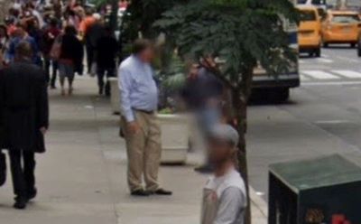 Eerie Google Street View appears to capture Gilgo Beach suspect Rex Heuermann chatting to woman near office