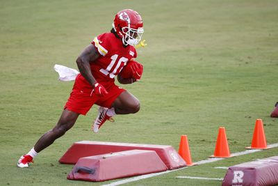 Chiefs RB Isiah Pacheco participates in Wednesday’s training camp practice