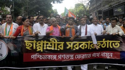 West Bengal BJP takes out rally on election violence, calls for gherao of BDOs