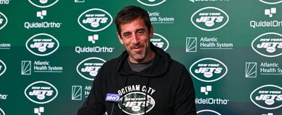 NFL fans predictably had jokes for the first look of Aaron Rodgers in a Jets uniform