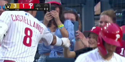 Phillies’ Nick Castellanos adorably greeted his son in the stands after hitting a home run